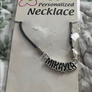 Mikayla Personalized Silver Necklace for Kids